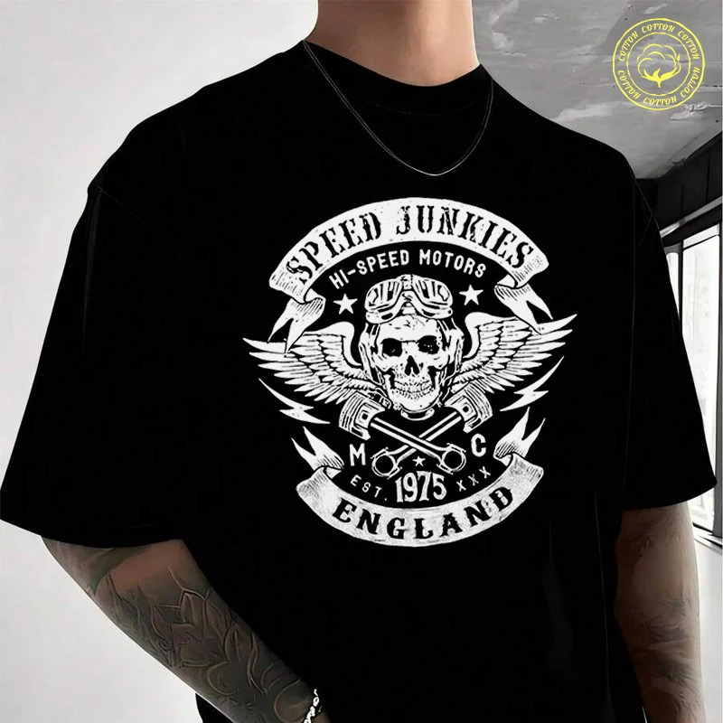 Motorcycle Funny Cafe Racer Chopper Men's Moto Casual T-Shirt Fashionable Street Style Suitable For Travel And Sports Tee
Motorcycle Funny Cafe Racer Chopper Men's Moto Casual T-Shirt Fashionable Street Style Suitable For Travel And Sports Tee