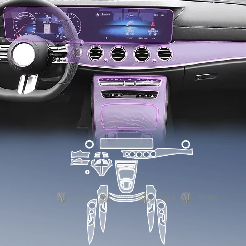 Car Interior Film Dashboard piano board Shift center console Anti-scratch TPU PPF Film For Mercedes Benz W213 Class-E 2021-2023
Car Interior Film Dashboard piano board Shift center console Anti-scratch TPU PPF Film For Mercedes Benz W213 Class-E 2021-2023