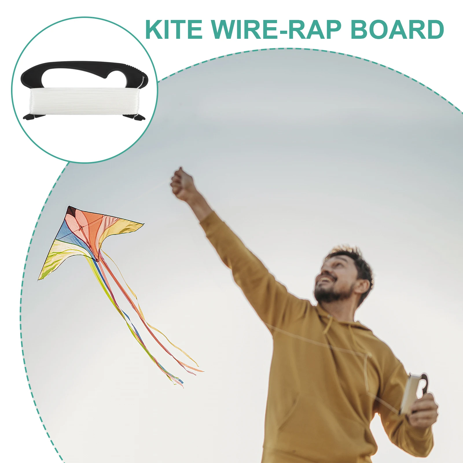 Winding Plate Outdoor Sports Tool Kite String Spool Black with Line Accessories
Winding Plate Outdoor Sports Tool Kite String Spool Black with Line Accessories