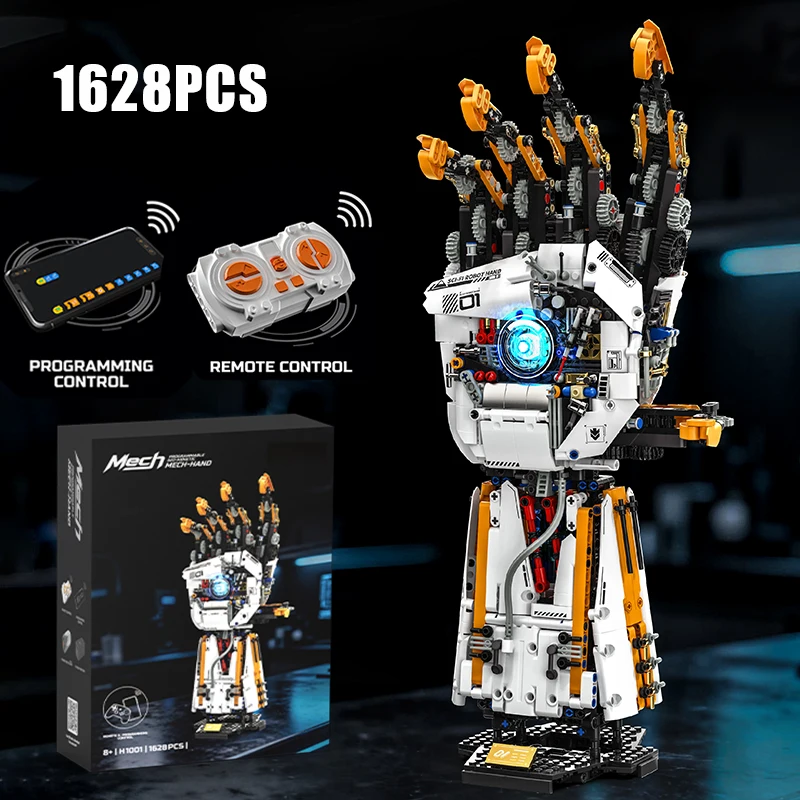 Technical Mechanical Arm Building Blocks High Tech Remote Control Programmable Bio-Mimetic Mech Hand MOC Bricks Toys Adult Gift