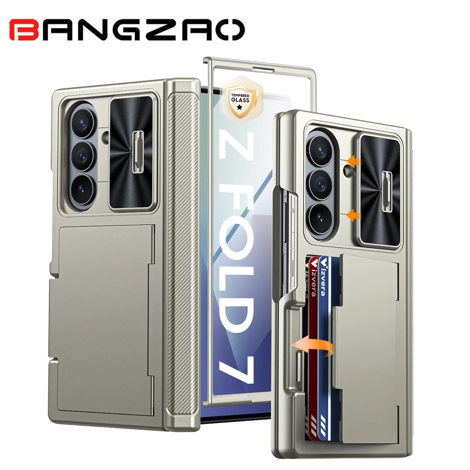 Shockproof Case for Galaxy Z Fold 7 with Card Holder,Slide Camera Cover,RFID Blocking,Military Grade Drop Protection-Titanium
Shockproof Case for Galaxy Z Fold 7 with Card Holder,Slide Camera Cover,RFID Blocking,Military Grade Drop Protection-Titanium