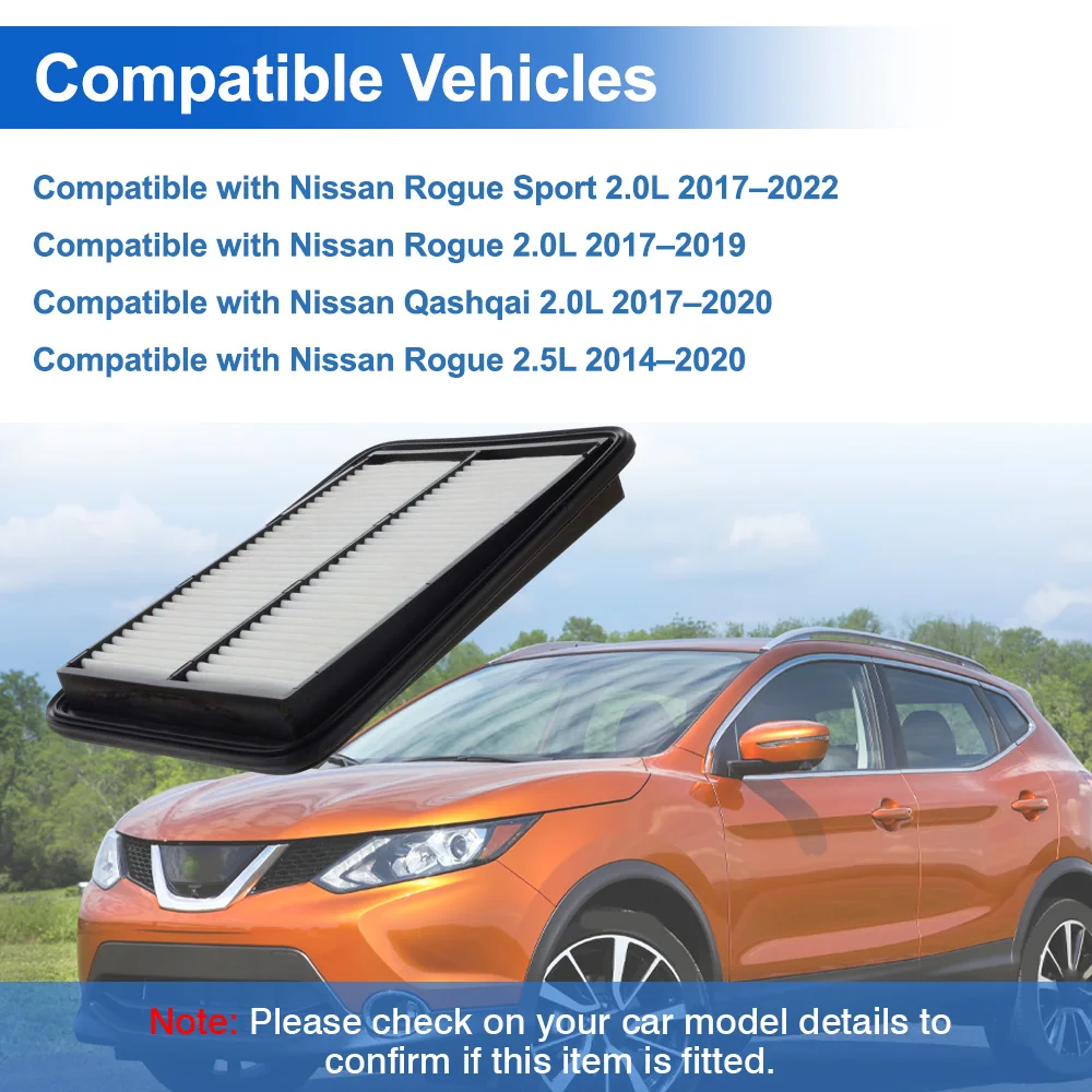 Car Engine Air Filter For Nissan Rogue Sport 2.0L 2017–2022 Nissan Qashqai 2.0L 2017–2020 165464BA01 165464BA1A 165464BA1J
Car Engine Air Filter For Nissan Rogue Sport 2.0L 2017–2022 Nissan Qashqai 2.0L 2017–2020 165464BA01 165464BA1A 165464BA1J