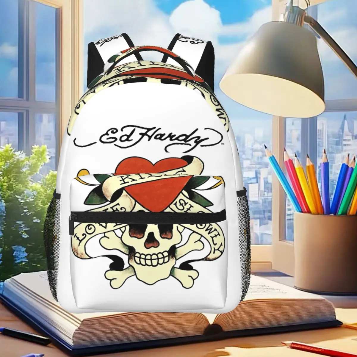 Ed Hardy Love Kills Slowly Backpack Student Boys Girls BookBag Kids School Bag Computer Shoulder Bags for Men Women
Ed Hardy Love Kills Slowly Backpack Student Boys Girls BookBag Kids School Bag Computer Shoulder Bags for Men Women