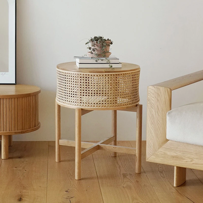 Solid wood rattan small coffee table simple modern mini small corner storage bedside
Solid wood rattan small coffee table simple modern mini small corner storage bedside