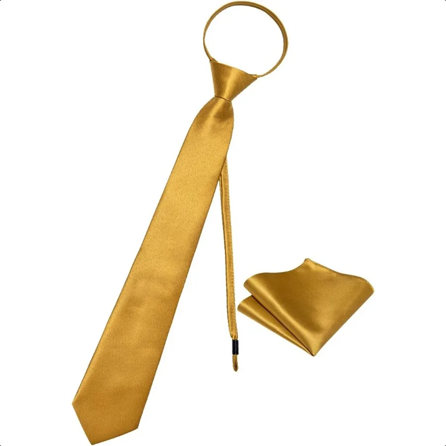 Men's Tie Set Solid Color Adjustable Zipper Neck Tie 8cm Satin Tie and Pocket Square Set with Gift Box
Men's Tie Set Solid Color Adjustable Zipper Neck Tie 8cm Satin Tie and Pocket Square Set with Gift Box