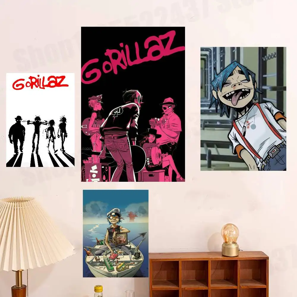 Popular Band G-Gorillaz Vintage Retro Poster Sticker Classic Art Painting for Home Bedroom Cafe Office Wall Decor
Popular Band G-Gorillaz Vintage Retro Poster Sticker Classic Art Painting for Home Bedroom Cafe Office Wall Decor
