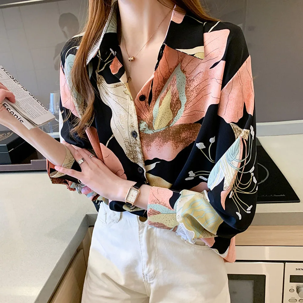 Women's Printed Shirt 2024 New Spring Autumn Loose Fit Long Sleeved Lapel Single Breasted Top Inner Versatile Shirt
Women's Printed Shirt 2024 New Spring Autumn Loose Fit Long Sleeved Lapel Single Breasted Top Inner Versatile Shirt