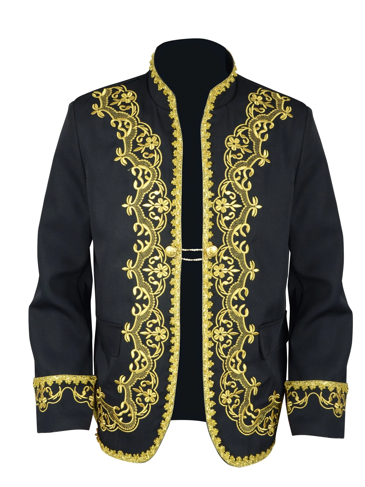 European Style Men's Jacket Fashion Opera Stage Performance Clothes Stand Collar Single Button Suit Outwear Men Stage Costume
European Style Men's Jacket Fashion Opera Stage Performance Clothes Stand Collar Single Button Suit Outwear Men Stage Costume