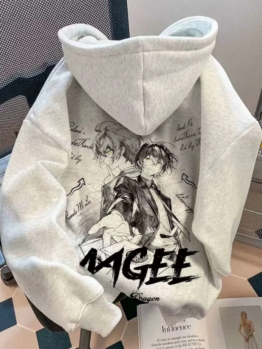 Модная серебристая толстовка с меховым капюшоном, уличный стиль, повседневная, свободного кроя, осень-зима, с мультяшным принтом, худи
Модная серебристая толстовка с меховым капюшоном, уличный стиль, повседневная, свободного кроя, осень-зима, с мультяшным принтом, худи