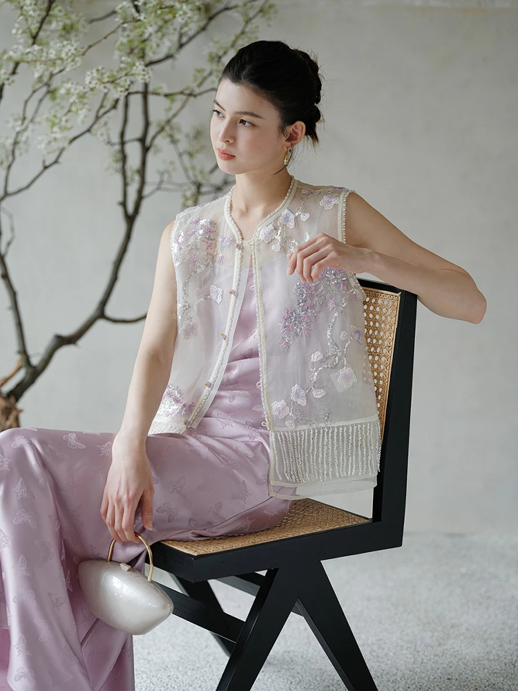 Ele Thin Embroidered Chinese Sle Vest Women's Summer Faionable National Trend Top Quali Polyester Fiber ort Sve
Ele Thin Embroidered Chinese Sle Vest Women's Summer Faionable National Trend Top Quali Polyester Fiber ort Sve