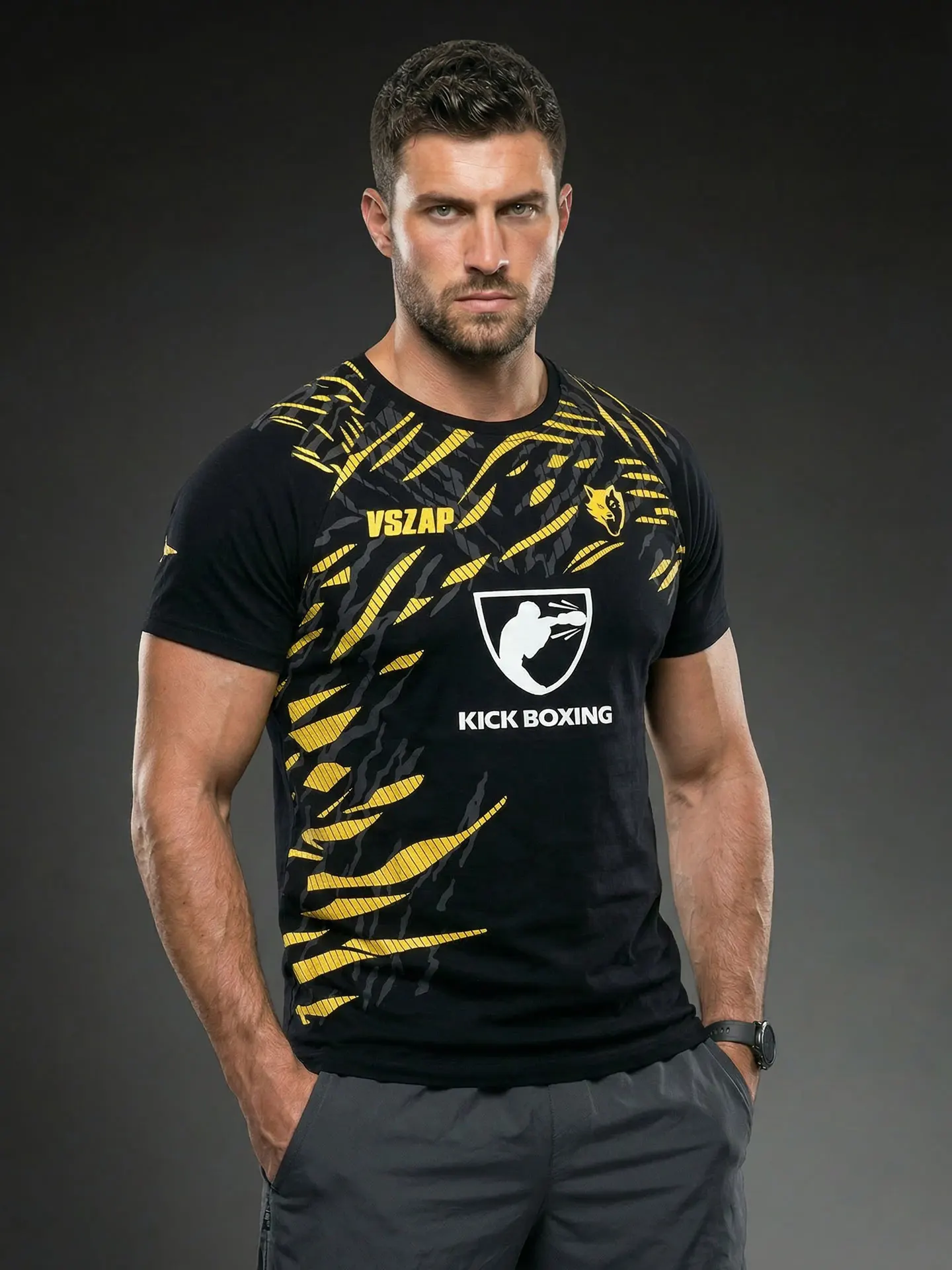 VSZAP Men's Pure Cotton T-Shirt Gold & Silver Flame Stripe Print Jujitsu Training Boxing Fighting Sports Top for Fitness
VSZAP Men's Pure Cotton T-Shirt Gold & Silver Flame Stripe Print Jujitsu Training Boxing Fighting Sports Top for Fitness