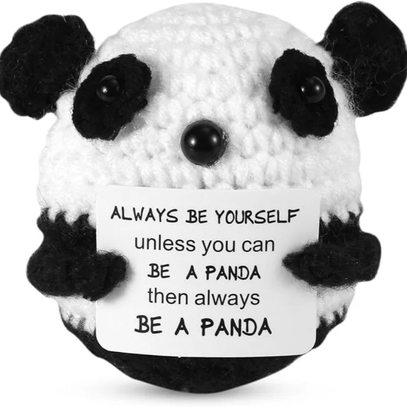 Funny Positive Panda Cute Emotional Support Panda Doll Crochet Plush Positive Potato for Party Decor Gift
Funny Positive Panda Cute Emotional Support Panda Doll Crochet Plush Positive Potato for Party Decor Gift