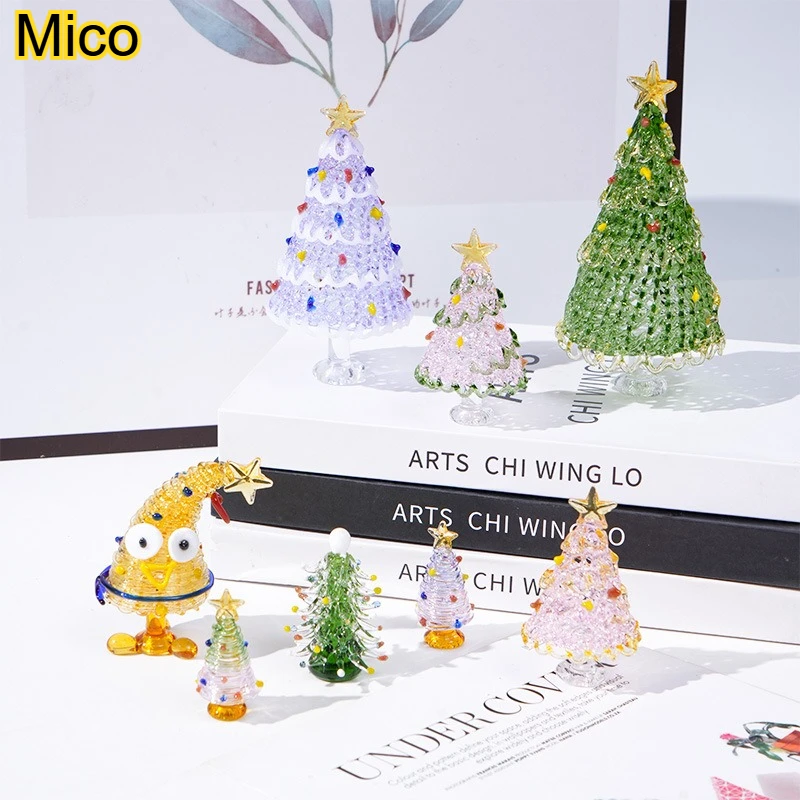 Rotating Crystal Glass Christmas Tree Ornament, Handmade Art Glass Holiday Decor, Luxury Desktop Centerpiece Gift
Rotating Crystal Glass Christmas Tree Ornament, Handmade Art Glass Holiday Decor, Luxury Desktop Centerpiece Gift
