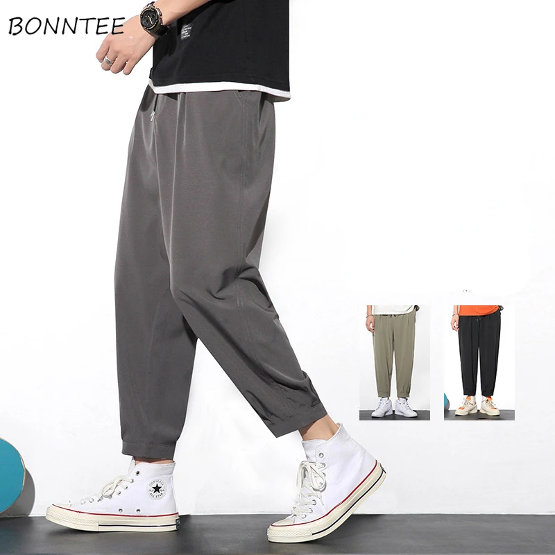 Casual Pants Men Summer Thin Breathable Joggers Simple Quick Drying Streetwear Loose Handsome Ankle-length Trousers Hombre Daily
Casual Pants Men Summer Thin Breathable Joggers Simple Quick Drying Streetwear Loose Handsome Ankle-length Trousers Hombre Daily
