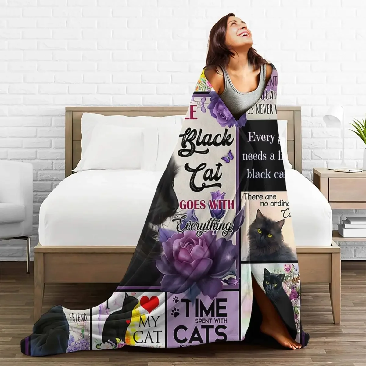 Baby Blankets I Love My Black Cat Sofa Cover Textile Flannel Decor Lover Animal Plaid Lightweight Throw for Sofa Couch Quilt
Baby Blankets I Love My Black Cat Sofa Cover Textile Flannel Decor Lover Animal Plaid Lightweight Throw for Sofa Couch Quilt