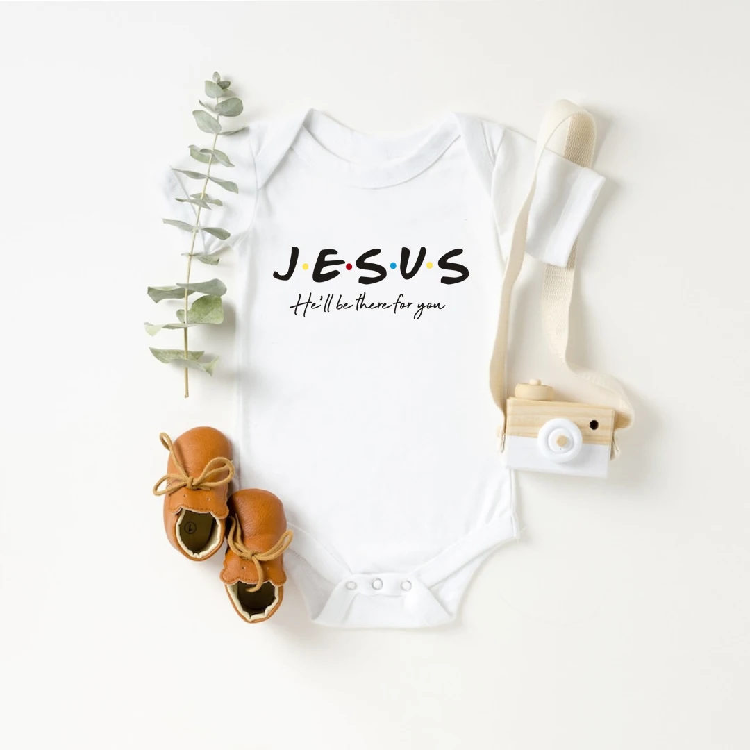 Jesus He'll Be There For You Print Newborn Bodysuit Cotton Infant Toddler Romper Funny Baby Boy Girl Jumpsuit Clothes Outfit
Jesus He'll Be There For You Print Newborn Bodysuit Cotton Infant Toddler Romper Funny Baby Boy Girl Jumpsuit Clothes Outfit