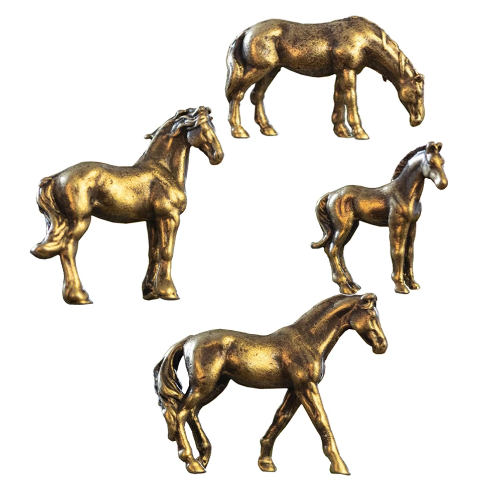 4 Pcs Mini Horse Ornaments Metal Desktop Sculpture Table Decor Decorate Collectable Copper Alloy Miniature Figurines
4 Pcs Mini Horse Ornaments Metal Desktop Sculpture Table Decor Decorate Collectable Copper Alloy Miniature Figurines