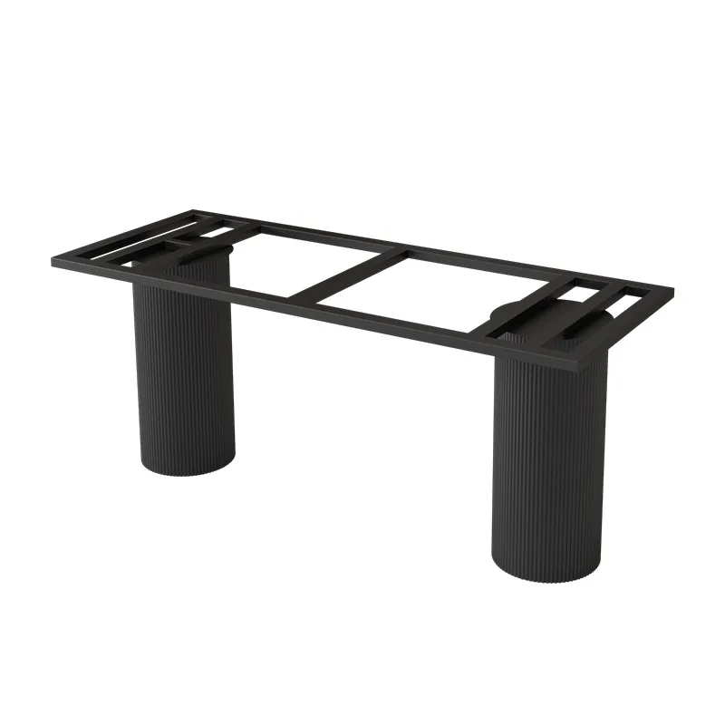 Slate table legs, cylindrical semi-oval dining table, marble base, wrought iron bracket
Slate table legs, cylindrical semi-oval dining table, marble base, wrought iron bracket