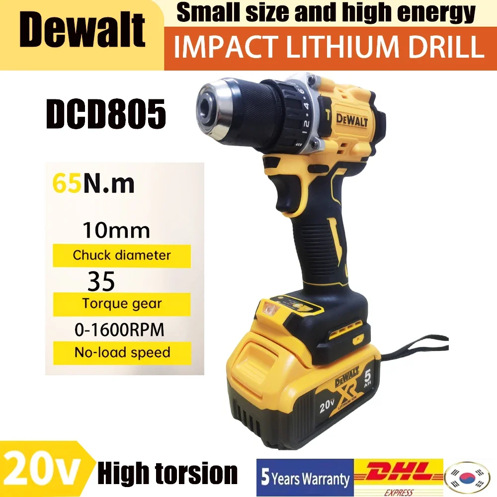 DeWalt DCD805 20V1/2 brushless cordless impact drill,continuously variable transmission with powerful power,rechargeable battery
DeWalt DCD805 20V1/2 brushless cordless impact drill,continuously variable transmission with powerful power,rechargeable battery