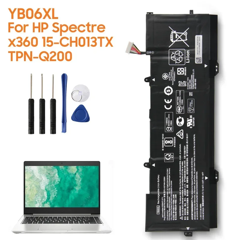 Powerful Replacement Battery YB06XL HSTNN-DB8H For HP Spectre X360 15-CH013TX TPN-Q200 15T-CH000 84.08Wh High Capacity
Powerful Replacement Battery YB06XL HSTNN-DB8H For HP Spectre X360 15-CH013TX TPN-Q200 15T-CH000 84.08Wh High Capacity