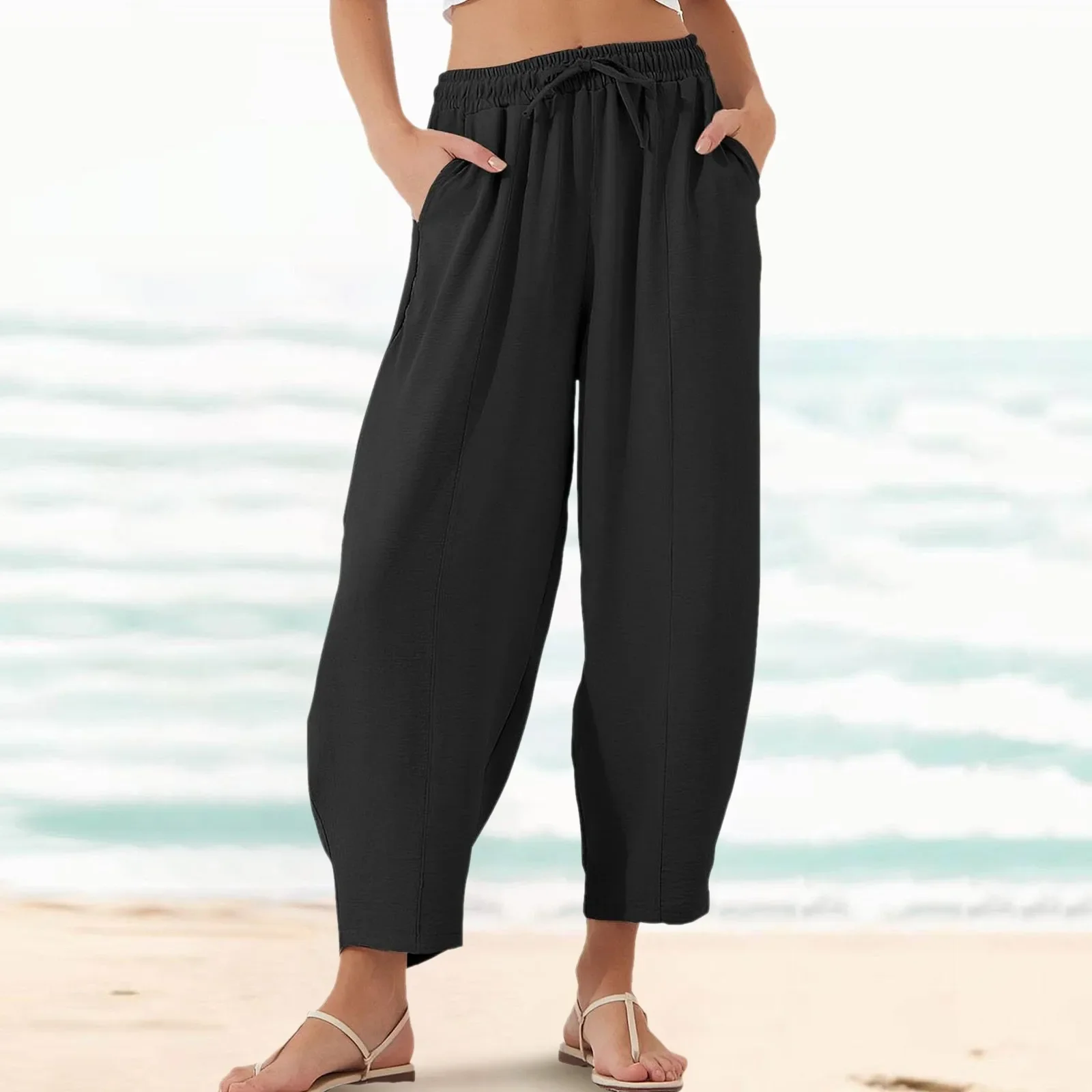 Summer Straight Wide Leg Women's Pants 2024 New Casual High Waist Pants for Women Solid Color Loose Trousers Female
Summer Straight Wide Leg Women's Pants 2024 New Casual High Waist Pants for Women Solid Color Loose Trousers Female