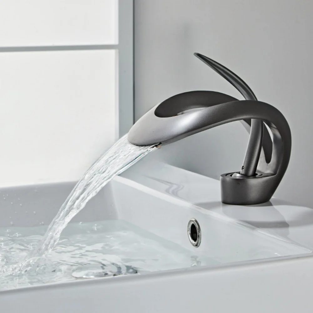 All Brass Bathroom Basin Faucet Waterfall Hot Cold Water Mixer Tap Deck Mounted Single Handle Modern Style Mixer Crane
All Brass Bathroom Basin Faucet Waterfall Hot Cold Water Mixer Tap Deck Mounted Single Handle Modern Style Mixer Crane
