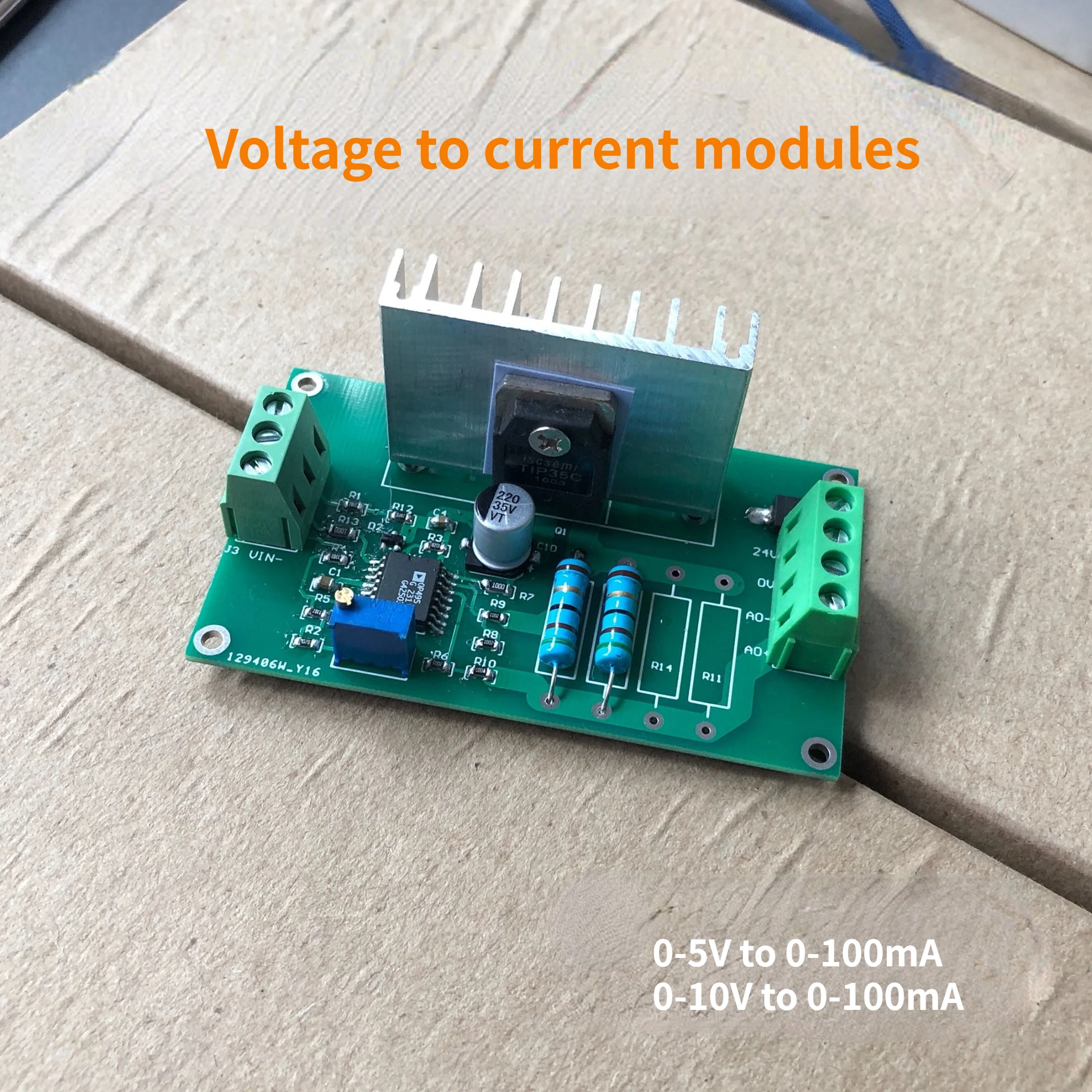 Voltage to Current Module 0-5V/0-10V to 0-40/100/200mA Current Source Transmitter
Voltage to Current Module 0-5V/0-10V to 0-40/100/200mA Current Source Transmitter