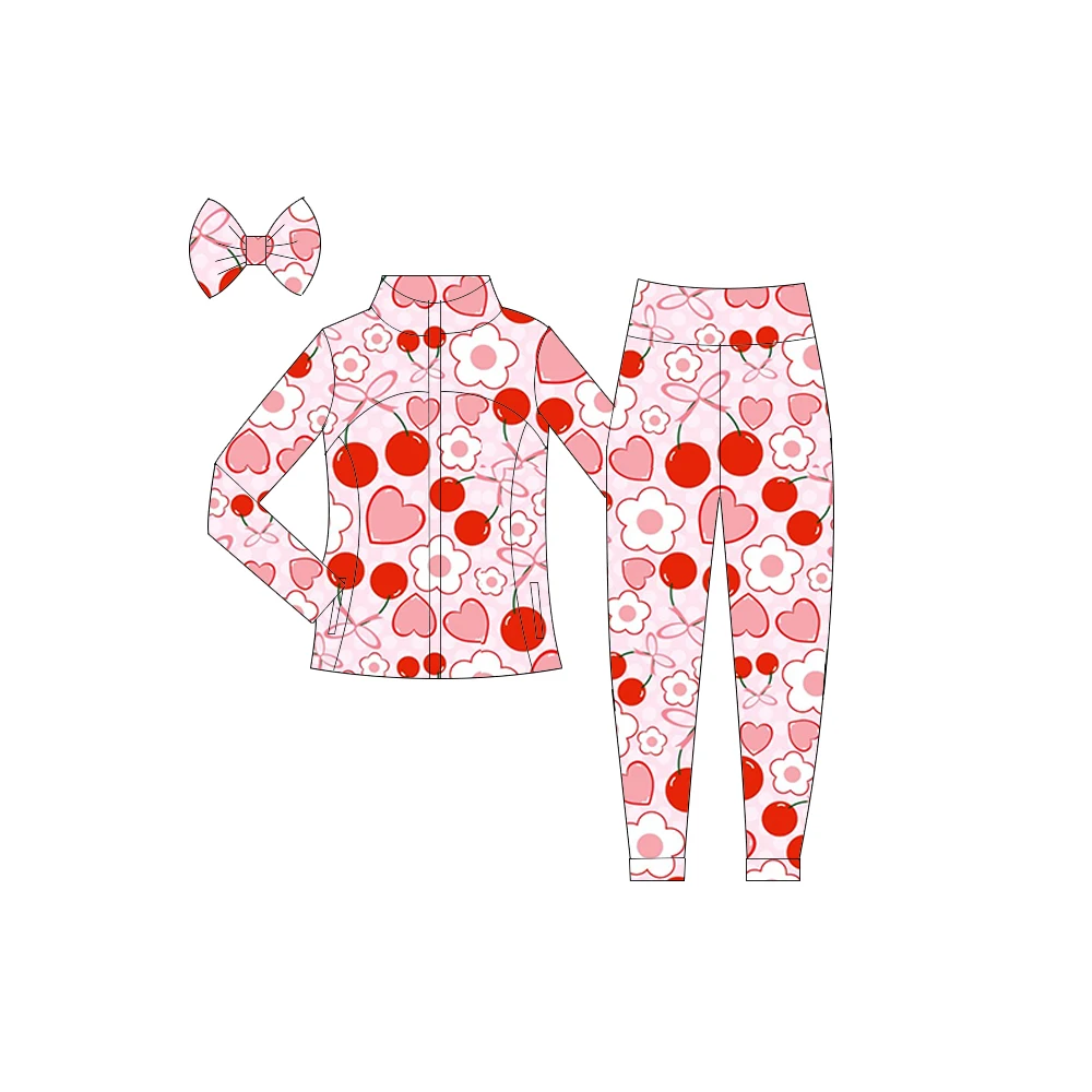 Valentine's Day Girls Suit Long Sleeves Long Pants Girls Suit Love Flower Print Bow Boutique Children's Suit
Valentine's Day Girls Suit Long Sleeves Long Pants Girls Suit Love Flower Print Bow Boutique Children's Suit