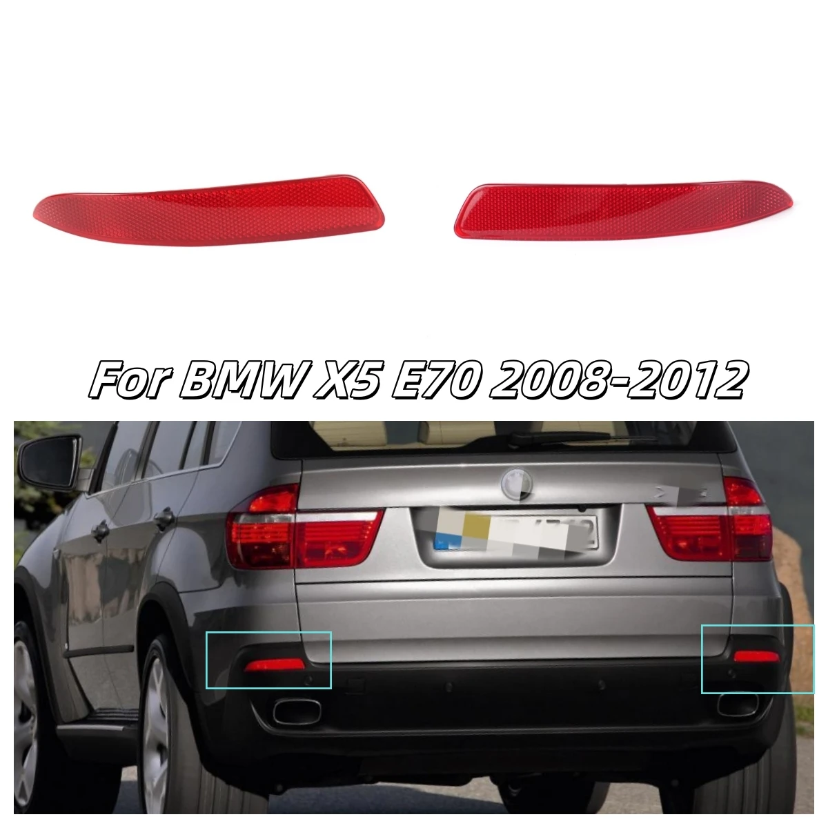 Rear Bumper Reflectors Lights For BMW X5 E70 2008 2009 2010 2011 2012 Warning Lamps Stop Lamps Brake Light 631471589 63147158950
Rear Bumper Reflectors Lights For BMW X5 E70 2008 2009 2010 2011 2012 Warning Lamps Stop Lamps Brake Light 631471589 63147158950