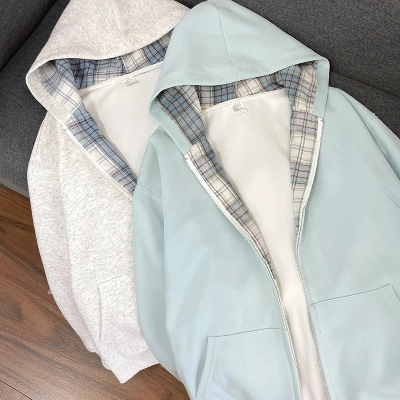 Американский ретро лоскутный клетчатый серый толстовка с капюшоном женский осенний кардиган на молнии топы универсальный свитшот свободная повседневная женская верхняя одежда
Американский ретро лоскутный клетчатый серый толстовка с капюшоном женский осенний кардиган на молнии топы универсальный свитшот свободная повседневная женская верхняя одежда