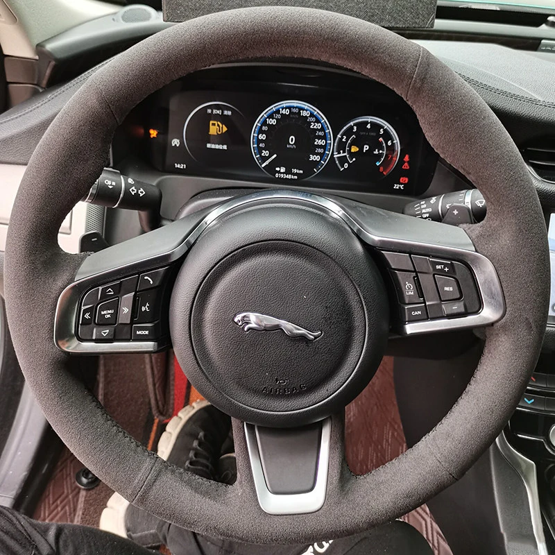 Premium Hand Stitched Suede Steering Wheel Cover for Jaguar XFL XE XJL F-PACE XKR Non-Slip Comfortable Anti-Slip Wrap Protector
Premium Hand Stitched Suede Steering Wheel Cover for Jaguar XFL XE XJL F-PACE XKR Non-Slip Comfortable Anti-Slip Wrap Protector