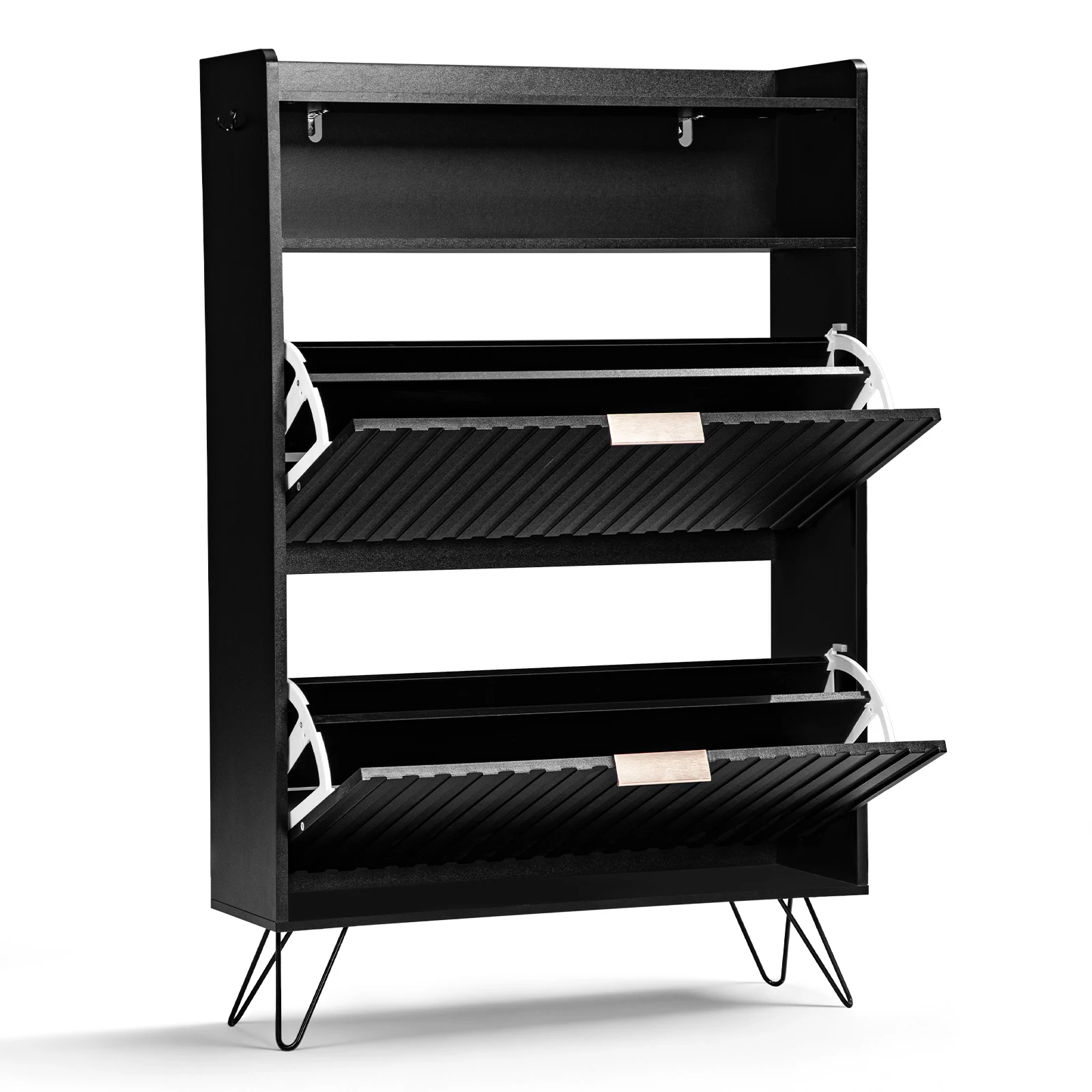 Grille surface with baffle 2 bucket plus top flap drawer 2 hooks high shoe cabinet particleboard cabinet MDF blister door
Grille surface with baffle 2 bucket plus top flap drawer 2 hooks high shoe cabinet particleboard cabinet MDF blister door