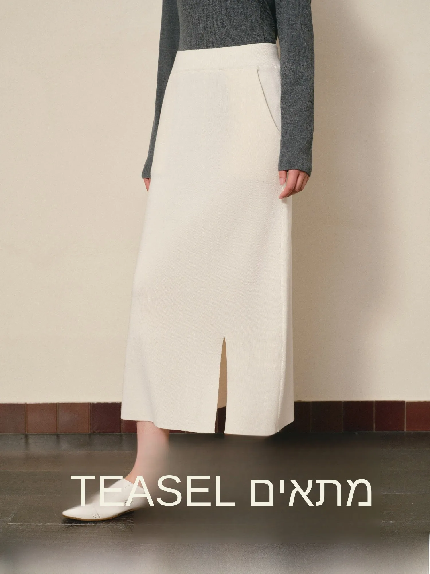 TEASEL nt Spor Sle Woolen Skirt Side Split High Elastici hine Waable And Dryable A-Line Skirt
TEASEL nt Spor Sle Woolen Skirt Side Split High Elastici hine Waable And Dryable A-Line Skirt