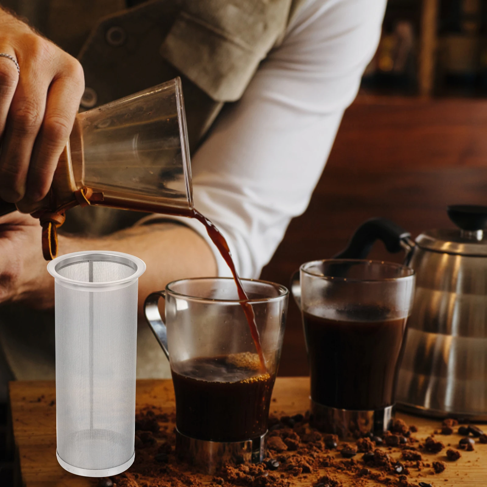 Coffee Filter 10 5x22cm Stainless Steel Cold Brew Filters Beer Mason Jar Matching Filter Net Barrel Portable
Coffee Filter 10 5x22cm Stainless Steel Cold Brew Filters Beer Mason Jar Matching Filter Net Barrel Portable