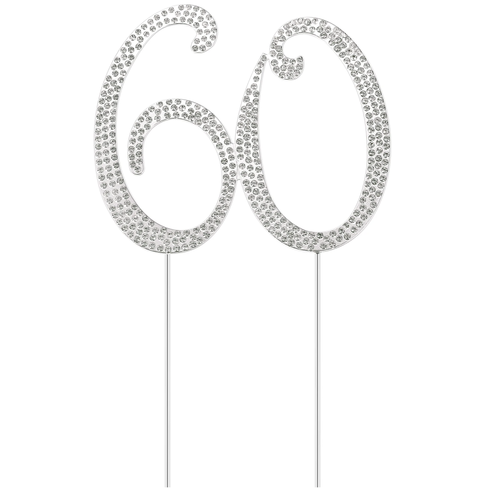 60 Number Cake Topper Gold Rhinestone Decor Birthday Anniversary Silver Alloy Cake Decoration Party Supplies
60 Number Cake Topper Gold Rhinestone Decor Birthday Anniversary Silver Alloy Cake Decoration Party Supplies