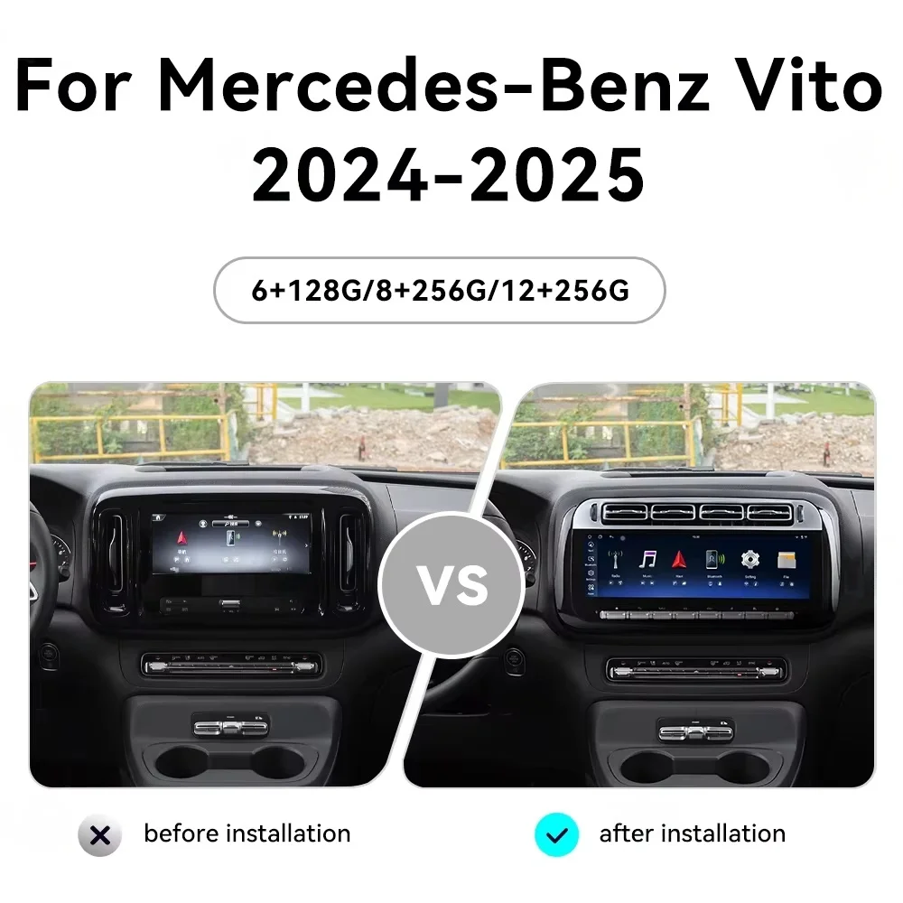 Автомагнитола F Afjy 14.9" Android 14 HD для Mercedes-Benz Vito 2024-2025: Мультимедийный видеоплеер, стереосистема, GPS-навигация, CarPlay
Автомагнитола F Afjy 14.9" Android 14 HD для Mercedes-Benz Vito 2024-2025: Мультимедийный видеоплеер, стереосистема, GPS-навигация, CarPlay