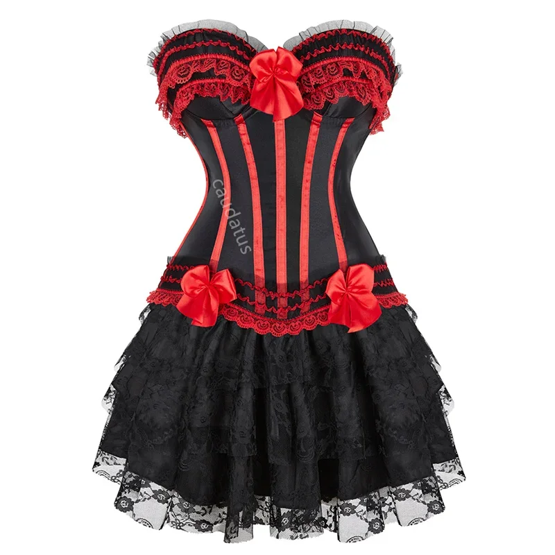 Corset Dress Bustier Skirt Tutu Set Plus Size Stripe Lace Gothic Victorian Lolita Vintage Sexy Exotic Burlesque Korsett Purple
Corset Dress Bustier Skirt Tutu Set Plus Size Stripe Lace Gothic Victorian Lolita Vintage Sexy Exotic Burlesque Korsett Purple