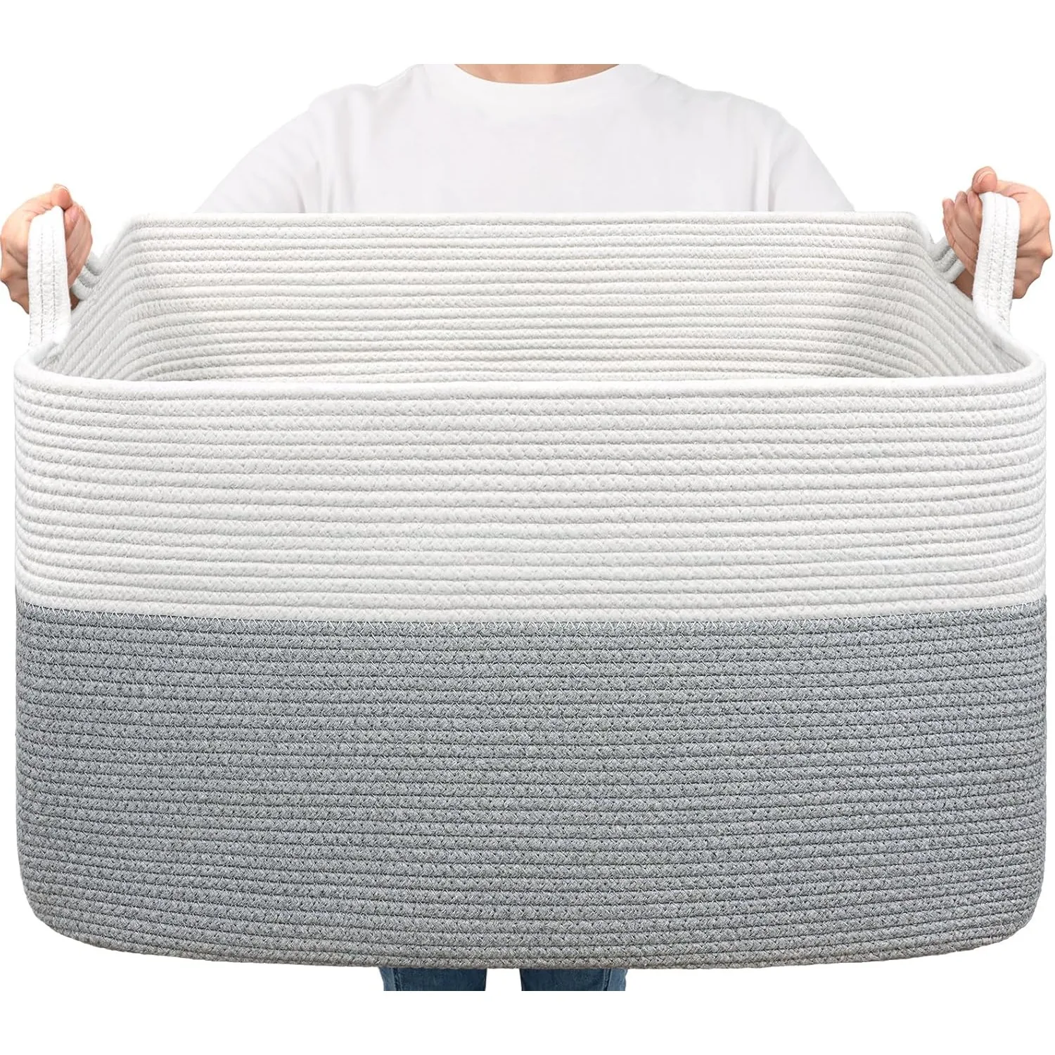 Large Blanket Storage Baskets for Organizing, Woven Basket for Blankets, Clothes, Toy Basket Storage Kids, 23.6" x 15.7" x 13.8"
Large Blanket Storage Baskets for Organizing, Woven Basket for Blankets, Clothes, Toy Basket Storage Kids, 23.6" x 15.7" x 13.8"
