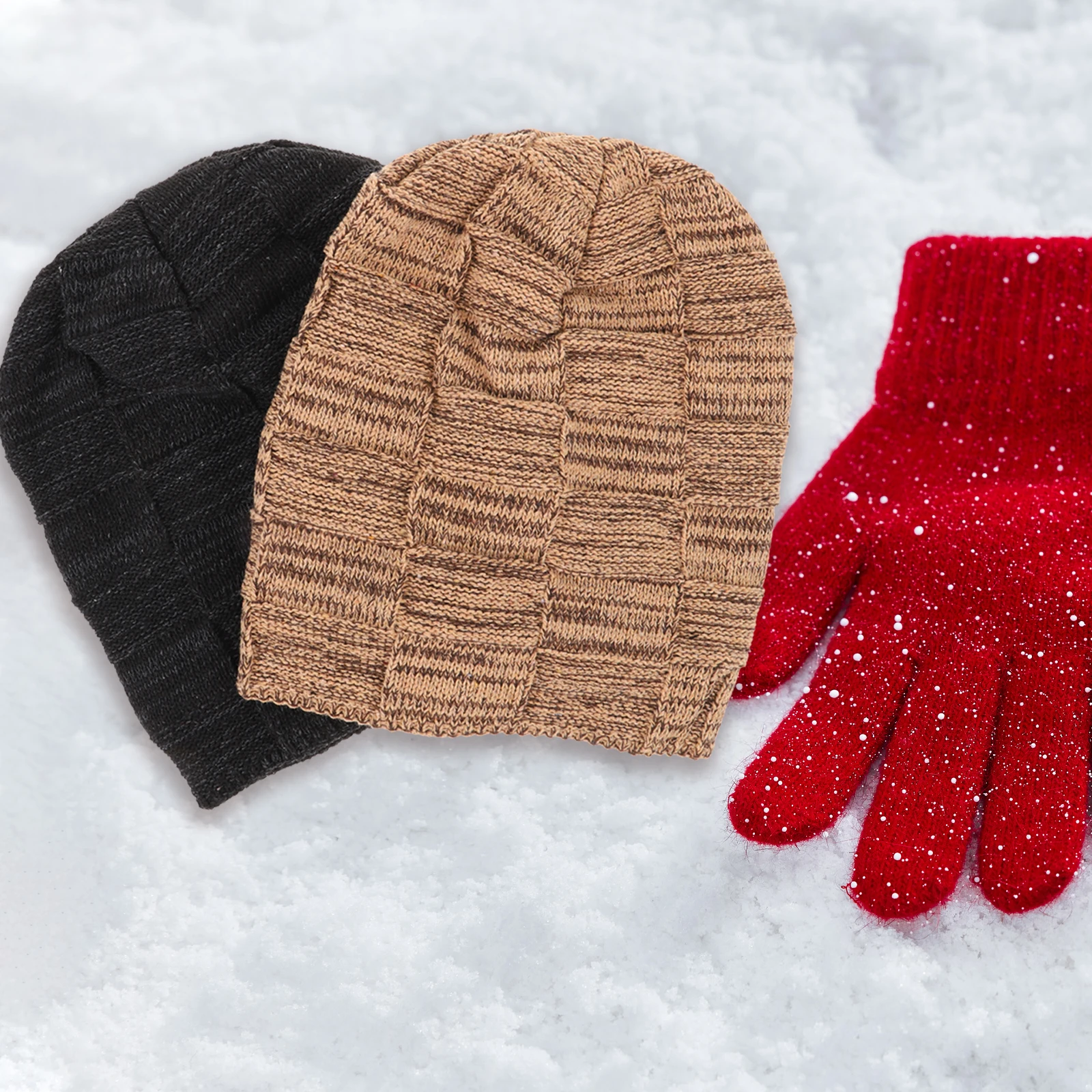 2 Pcs Warm Knitted Hat for Men Thickened Polyester Fiber Beanie Hats Winter Daily Wear Soft Comfortable Material
2 Pcs Warm Knitted Hat for Men Thickened Polyester Fiber Beanie Hats Winter Daily Wear Soft Comfortable Material
