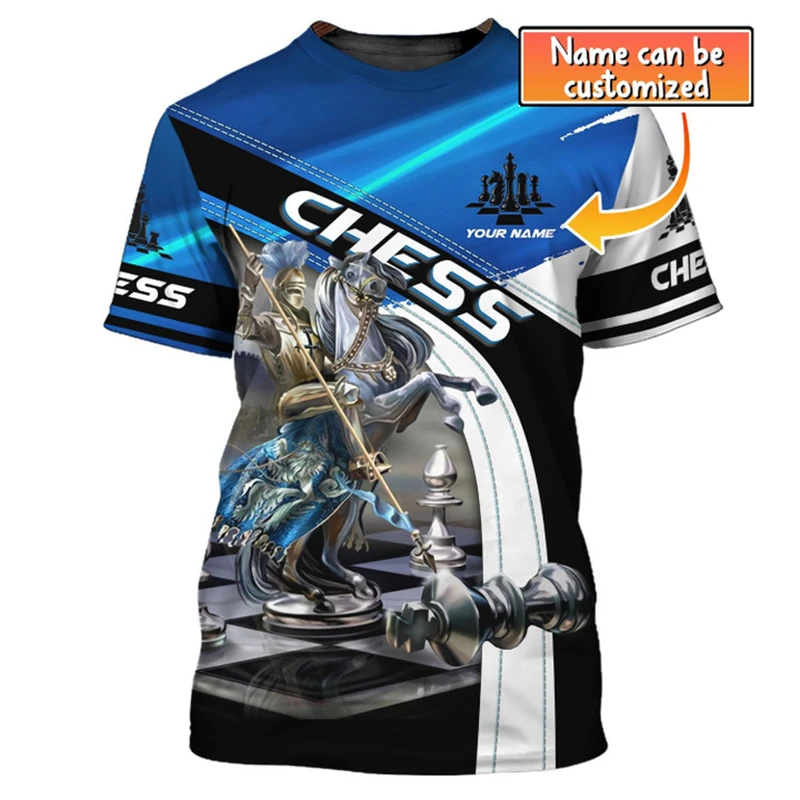 Custom Name Chess Graphic T-Shirts Men Woman 3D Print Summer Streetwear O-Neck Casual Short Sleeve T Shirt Harajuku Kids Clothes
Custom Name Chess Graphic T-Shirts Men Woman 3D Print Summer Streetwear O-Neck Casual Short Sleeve T Shirt Harajuku Kids Clothes
