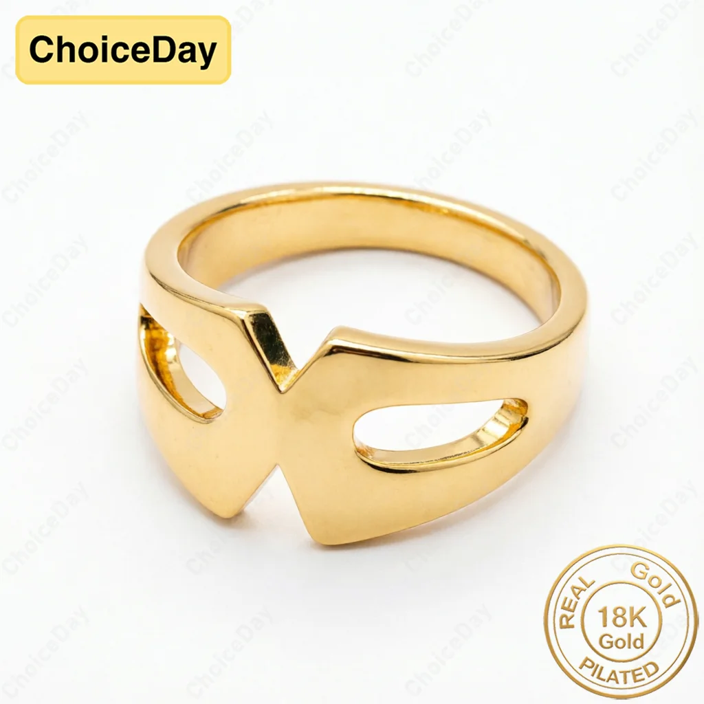 18K Gold Plated Delicate Geometric Openwork Plain Ring for Women - Fashionable Engagement Party Gift Jewelry
18K Gold Plated Delicate Geometric Openwork Plain Ring for Women - Fashionable Engagement Party Gift Jewelry