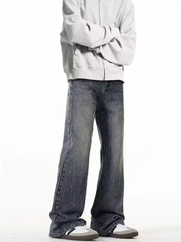 Мужские джинсы в стиле ретро, широкие, свободные, прямые, длиной в пол, с легким расклешением, осенняя новинка, водостойкие
Мужские джинсы в стиле ретро, широкие, свободные, прямые, длиной в пол, с легким расклешением, осенняя новинка, водостойкие