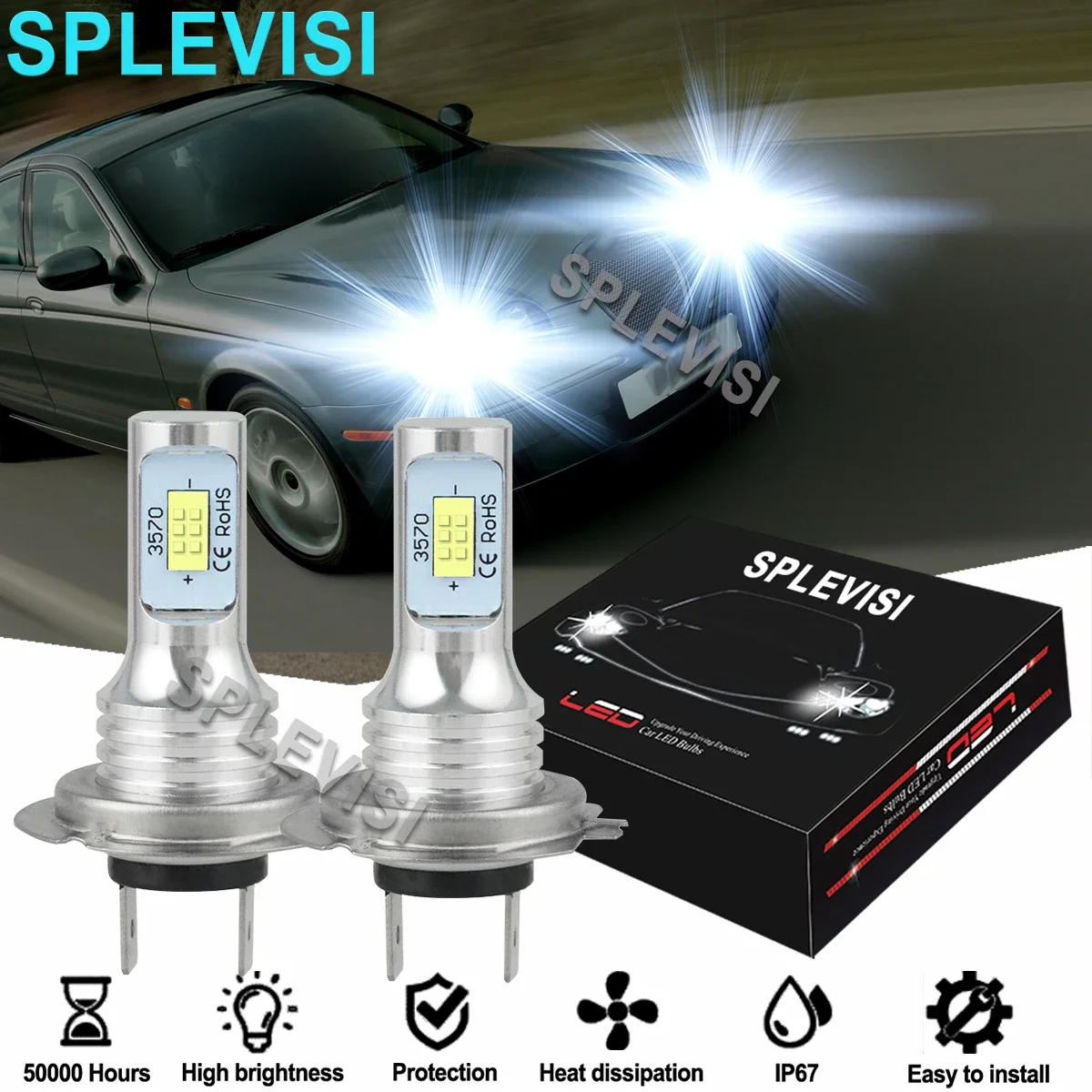2x Car LED Headlight Bulbs 6000K White For Jaguar S-Type 1998-2008 Jaguar XJ (X350, X358) 2003-2009 Jaguar S-Type 1999 2000-2008
2x Car LED Headlight Bulbs 6000K White For Jaguar S-Type 1998-2008 Jaguar XJ (X350, X358) 2003-2009 Jaguar S-Type 1999 2000-2008