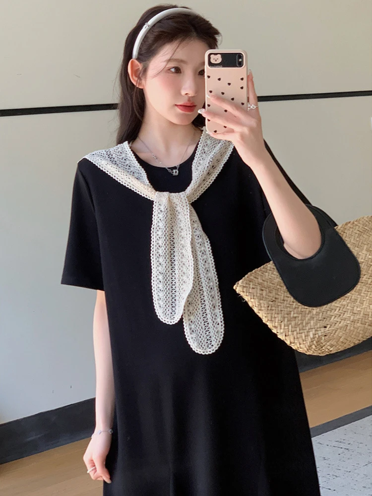 2024 Summer Maternity Black Dress Short Sleeve Elegant Dress with Lace Shawl Pregnant Woman Party Dress Pregnancy Holiday Dress
2024 Summer Maternity Black Dress Short Sleeve Elegant Dress with Lace Shawl Pregnant Woman Party Dress Pregnancy Holiday Dress