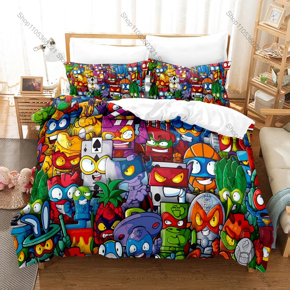 Super Zings Bedding Set 3Pcs Kawaii Game Printed Duvet Cover Pillowcases Gift for Boys Girls Bedroom Decor
Super Zings Bedding Set 3Pcs Kawaii Game Printed Duvet Cover Pillowcases Gift for Boys Girls Bedroom Decor