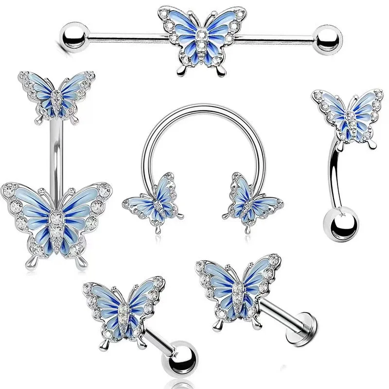 1 pair Heart Butterfly Belly Button Ring Fashion Glitter Nose Ring ear studs lip studs Piercing Barbell Pircing Body Jewelry
1 pair Heart Butterfly Belly Button Ring Fashion Glitter Nose Ring ear studs lip studs Piercing Barbell Pircing Body Jewelry