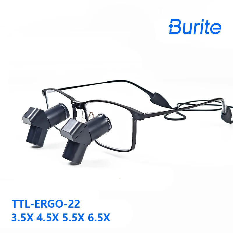 Burite New TTL3.5X Ergonomic Design 4.5X 5.5X 6.5X 456X Ergo Prism Loupes Dental ENT Surgical IPD Customized binocular loupes
Burite New TTL3.5X Ergonomic Design 4.5X 5.5X 6.5X 456X Ergo Prism Loupes Dental ENT Surgical IPD Customized binocular loupes