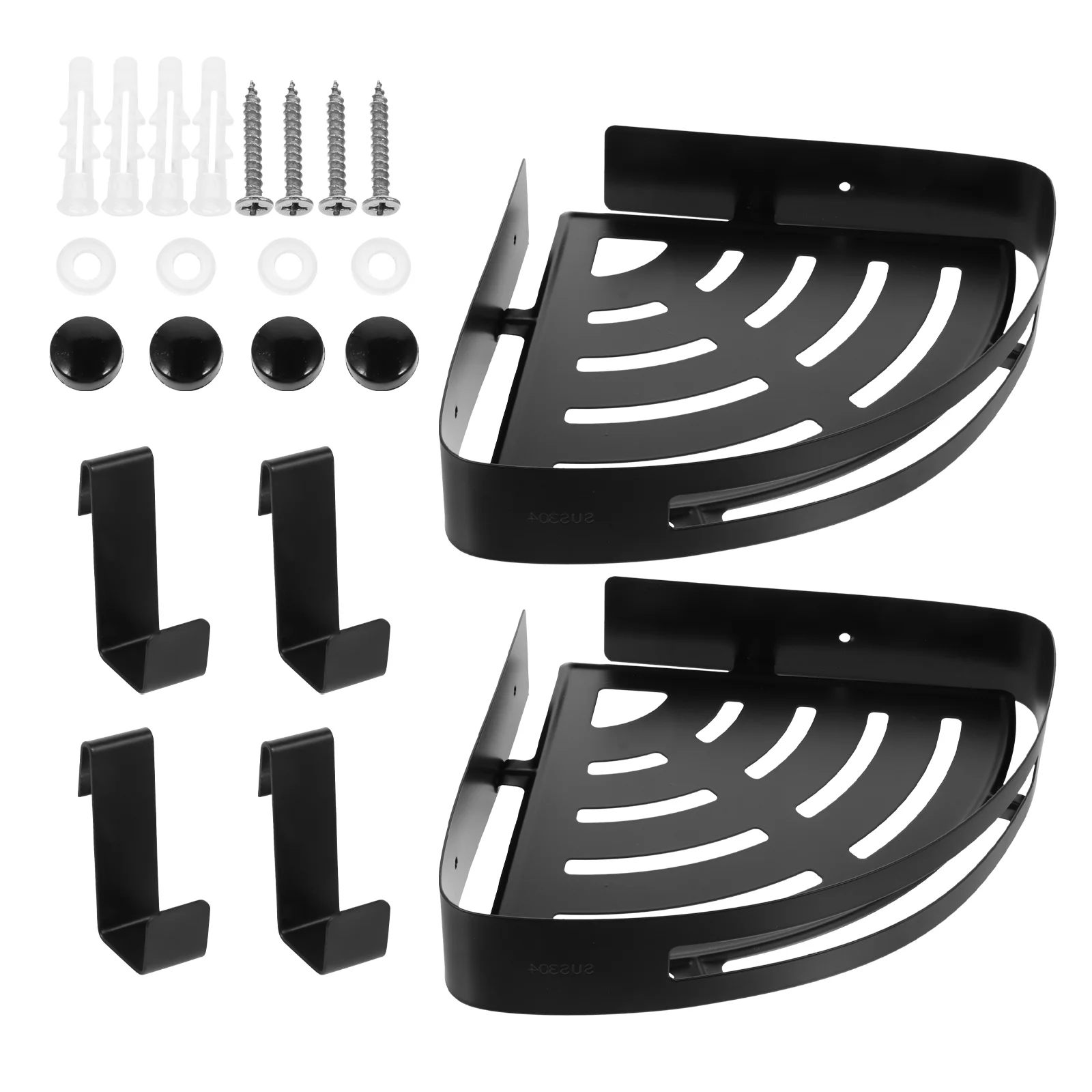 2pcs Stainless Corner Shelf Bathroom ganizer Wall Mounted Rack Black Kitchen Storage Rack Storage Hooks Shower Kitchen
2pcs Stainless Corner Shelf Bathroom ganizer Wall Mounted Rack Black Kitchen Storage Rack Storage Hooks Shower Kitchen