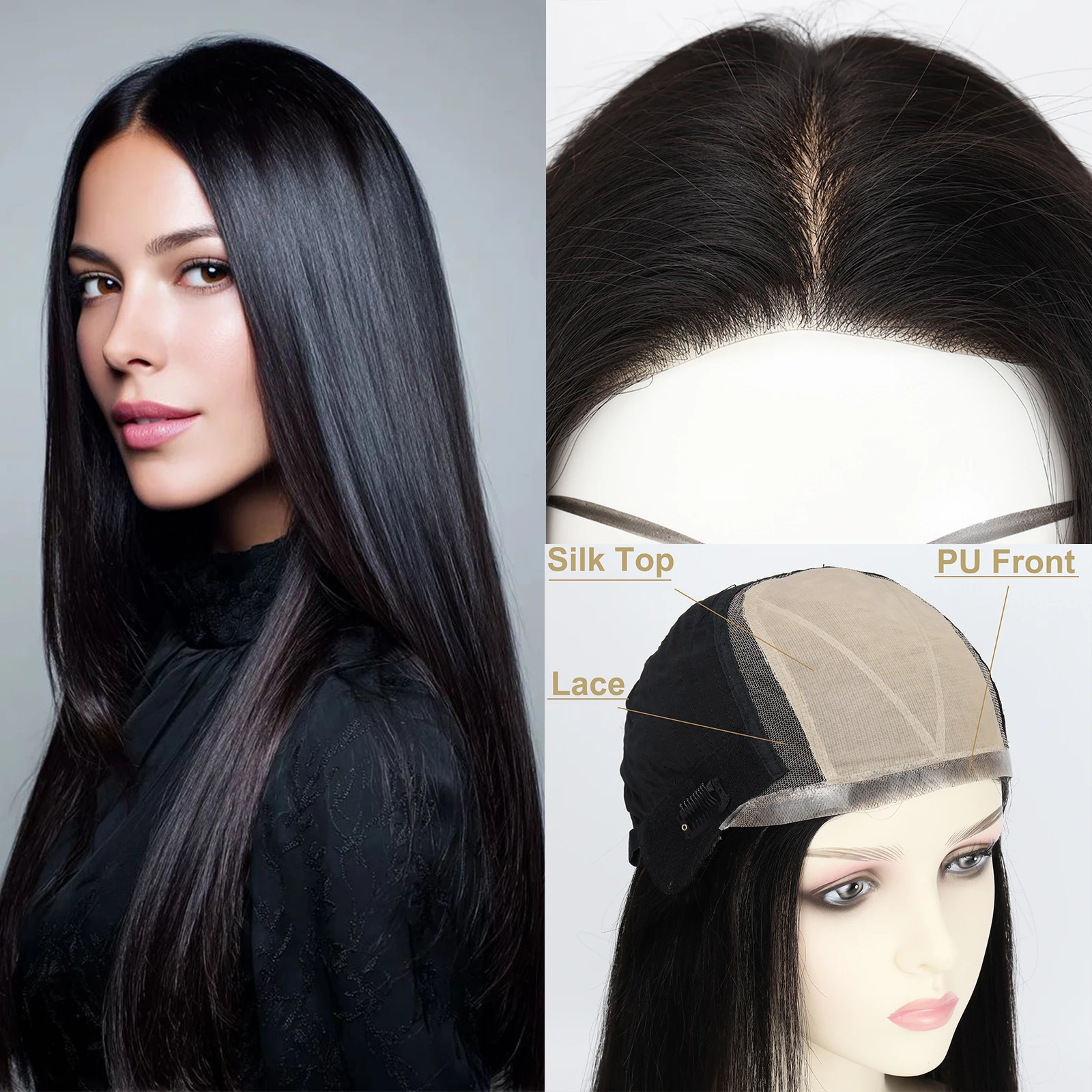 Real Virgin European Human Hair Wig 10x12cm Silk Base Wig with 2cm PU Front Natural Hairline 150% Density Soft Breathable
Real Virgin European Human Hair Wig 10x12cm Silk Base Wig with 2cm PU Front Natural Hairline 150% Density Soft Breathable