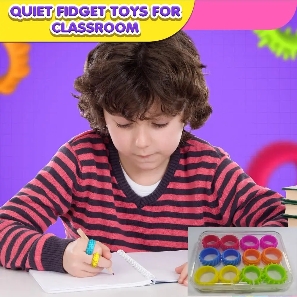12 pcs/set New Stretchy Fidget Toys Decompression TPR Kids Sensory Rings Relieve Anxiety Soft Fidget Ring Kids with Autism
12 pcs/set New Stretchy Fidget Toys Decompression TPR Kids Sensory Rings Relieve Anxiety Soft Fidget Ring Kids with Autism